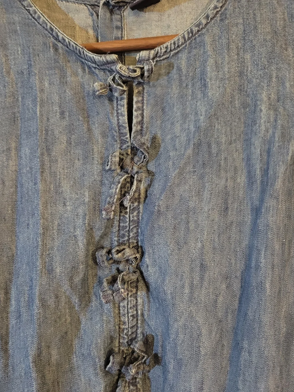 Old Navy Grils Blue Denim Puff Sleeve Dress